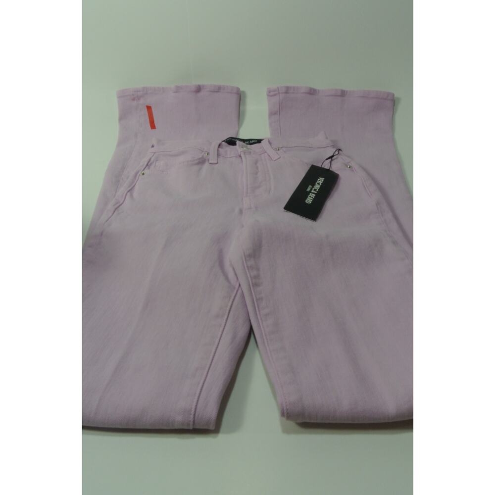 NWT Veronica Beard Beverly Skinny Flare Jeans SZ 24 NWT 248 BARELY ORCHID IRRG - Picture 11 of 11